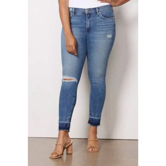 HUDSON NWT Nico Midrise Super Skinny Denim Jeans in Roses Wash // 0 - Picture 1 of 11